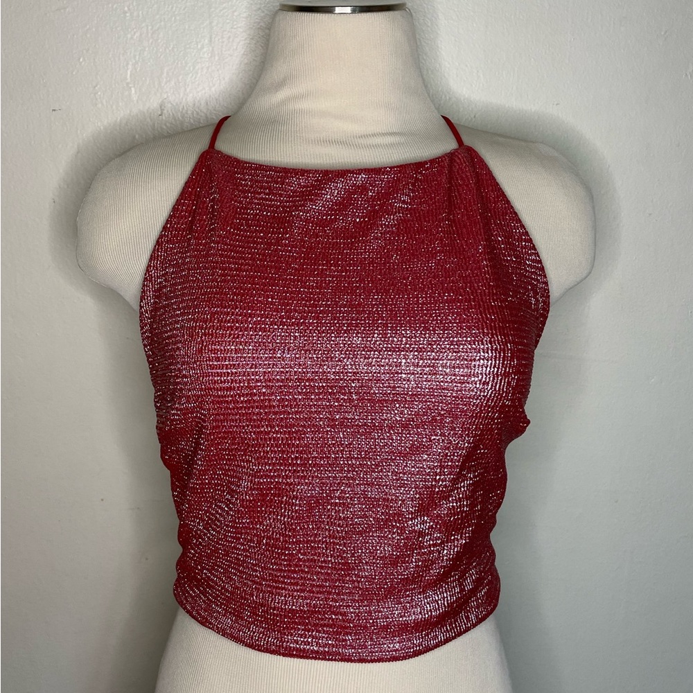 Vintage open back halter top